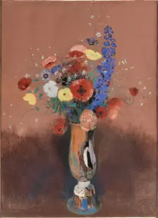 Bouquet de fleurs des champs dans un vase à long col (Wildflowers in Tall Vase), c. 1912
