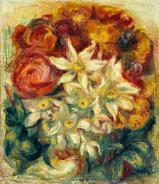 Bouquet de narcisses et de roses, c.1914. Creator: Pierre-Auguste Renoir