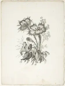 Bouquet, from Collection of New Flowers of Taste for the Manufacture of Persian Cloth..., 1765/70. Creator: Johann Heinrich Hess