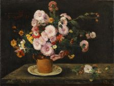 Bouquet of Asters, 1859. Creator: Gustave Courbet