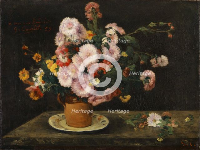Bouquet of Asters, 1859. Creator: Gustave Courbet.