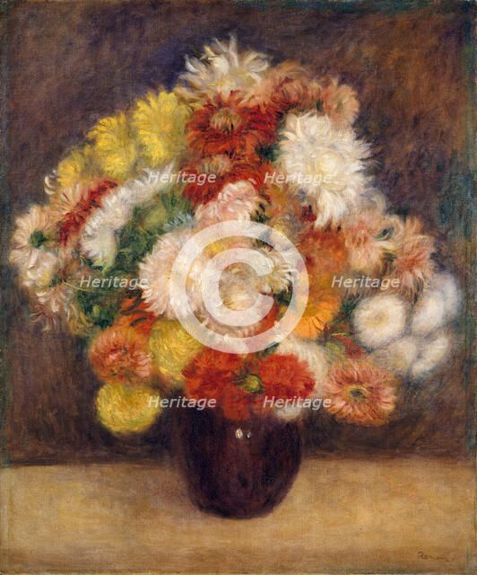 Bouquet of Chrysanthemums, 1881. Creator: Pierre-Auguste Renoir.