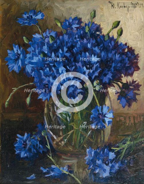 Bouquet of cornflowers, 1935.