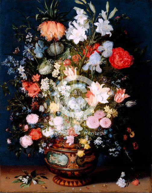 Bouquet of Flowers in a Ceramic Vase, c1610. Creator: Jan Brueghel the Younger.