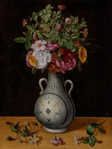 Bouquet of Flowers in a Two-Handled Vase, early 1560s. Creator: Ludger Tom Ring the Younger