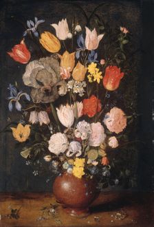 Bouquet of Flowers in an Earthenware Vase, c. 1610. Creator: Anthony van Dyck