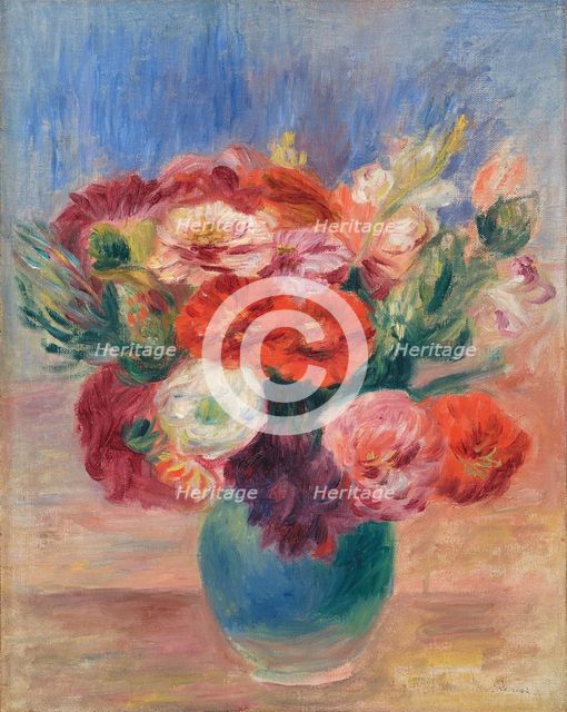 Bouquet of flowers in earthen pitcher, 1885. Creator: Renoir, Pierre Auguste (1841-1919).