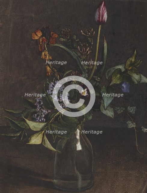 Bouquet of Flowers with a Tulip, c1862. Creator: Leon Bonvin.