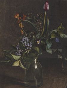 Bouquet of Flowers with a Tulip, c1862. Creator: Leon Bonvin