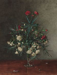 Bouquet of Garden Pinks, 1863. Creator: Leon Bonvin