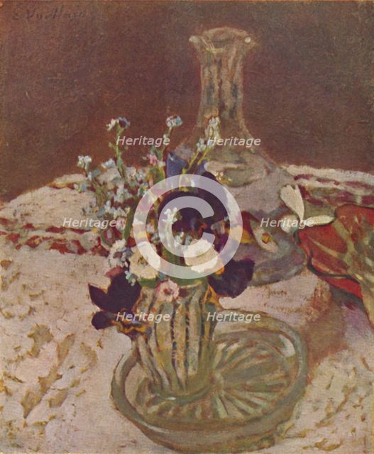 'Bouquet of Pansies, Forget-me-nots, and Daisies (About 1900)', c1900, (1946). Artist: Edouard Vuillard.