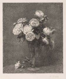 Bouquet of Roses, 1879. Creator: Henri Fantin-Latour (French, 1836-1904)