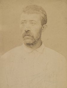 Bourguoin. Hubert, Jules. 51 ans, né le 17/8/42 à Jelles (Seine & Marne). Maçon. Anarchist..., 1894. Creator: Alphonse Bertillon