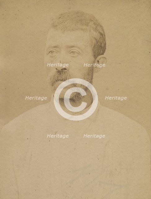 Bourguoin. Hubert, Jules. 51 ans, né le 17/8/42 à Jelles (Seine & Marne). Maçon. Anarchist..., 1894. Creator: Alphonse Bertillon.