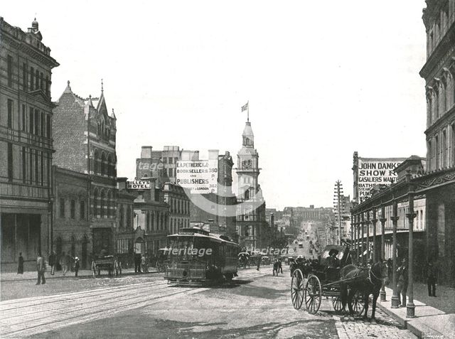 Bourke Street looking east, Melbourne, Australia, 1895.  Creator: York & Son.
