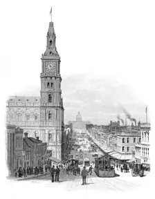 Bourke Street, Melbourne, Victoria, Australia, 1886.Artist: WC Fitler