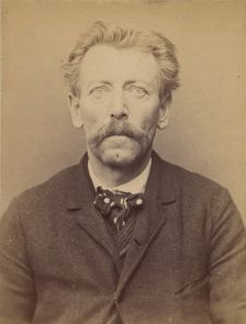 Bourlard. Joseph, Anselme. 45 ou 46 ans, né à Biemme (Belgique). Piqueur de grès. Anarchis..., 1894. Creator: Alphonse Bertillon