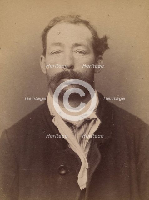 Boutel. Joseph. Louis. 34 ans, né à Bonnay (Eure). Corroyeur. Anarchiste. 5/3/94. , 1894. Creator: Alphonse Bertillon.