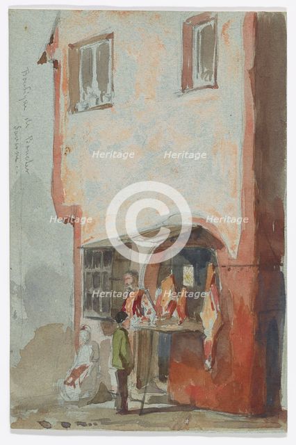 Boutique de Boucher?Saverne, 1858. Creator: James Abbott McNeill Whistler.