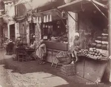 Boutiques au Vieux Caire, c1880. Creator: Abdullah Frères