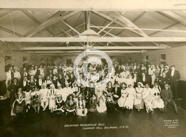 Bouvardia Masquerade Ball, Cannon's Hall, Mosman, 1912. Creator: Unknown.