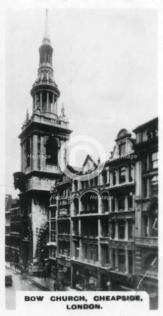 Bow Church, Cheapside, London, c1920s. Artist: Unknown