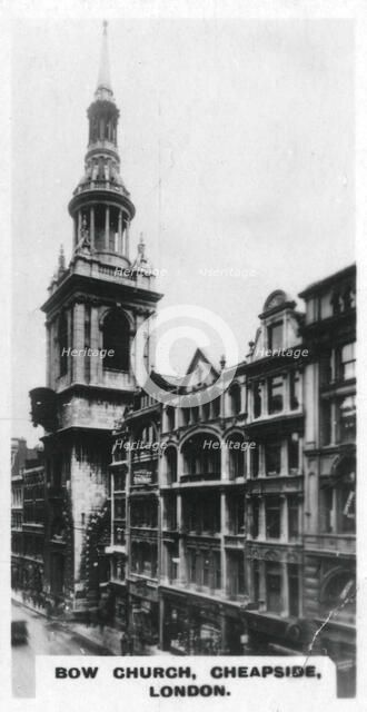 Bow Church, Cheapside, London, c1920s. Artist: Unknown