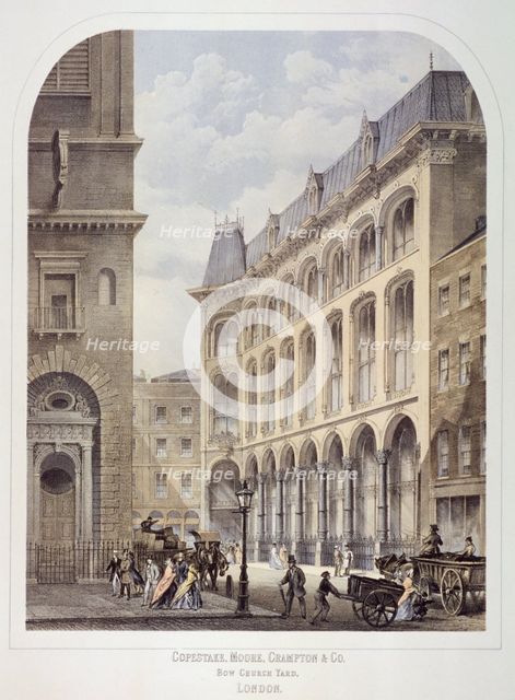 Bow Churchyard, London, c1860. Artist: Andrew Maclure