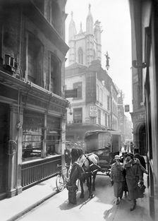 Bow Lane looking south, City of London, c1930. Creator: George Davison Reid