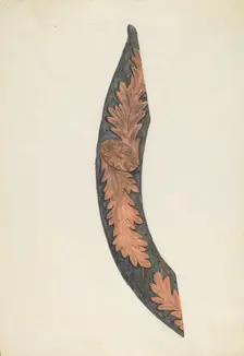 Bow Piece of a Ship, c. 1936. Creator: Lucille Chabot