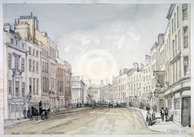 Bow Street, Westminster, London, 1851. Artist: Thomas Colman Dibdin