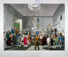 Bow Street Police Court, Westminster, London, 1808. Artist: Augustus Charles Pugin