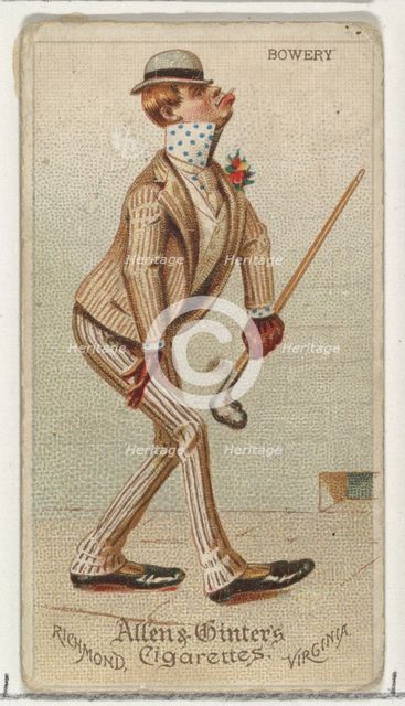 Bowery, from World's Dudes series (N31) for Allen & Ginter Cigarettes, 1888. Creator: Allen & Ginter.