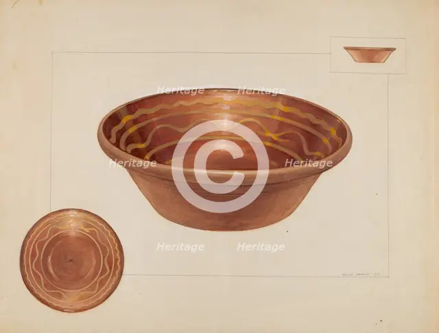 Bowl, 1935/1942. Creator: Agnes Karlin.