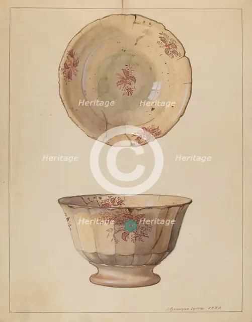 Bowl, 1937. Creator: J. Howard Iams.
