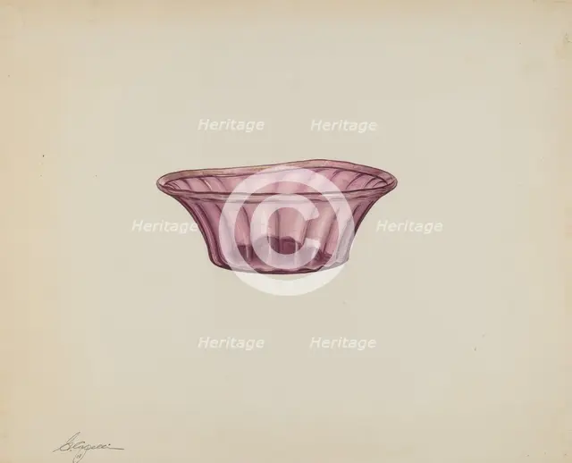 Bowl, 1938. Creator: Giacinto Capelli.