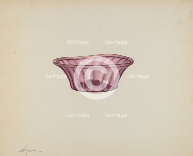 Bowl, 1938. Creator: Giacinto Capelli.