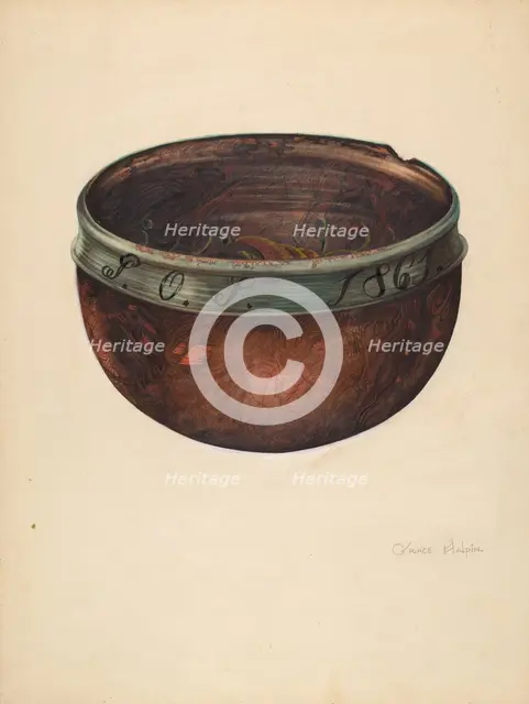 Bowl, 1938. Creator: Grace Halpin.