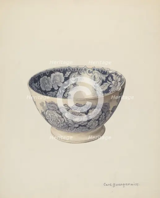Bowl, 1941. Creator: Carl Buergerniss.