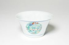 Bowl with Medallions of Flowers, Qing dynasty, late 17th / early 18th century. Creator: Unknown