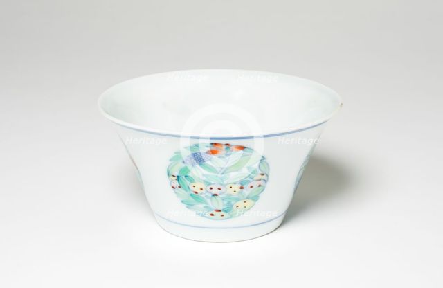 Bowl with Medallions of Flowers, Qing dynasty, late 17th / early 18th century. Creator: Unknown.