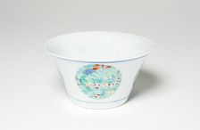Bowl with Medallions of Flowers, Qing dynasty, late 17th / early 18th century. Creator: Unknown