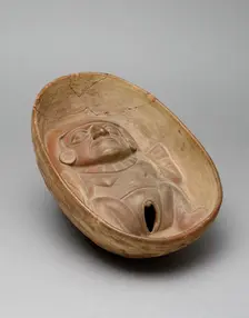 Bowl with Molded Nude Female Figure in the Interior, 100 B.C./A.D. 500. Creator: Unknown
