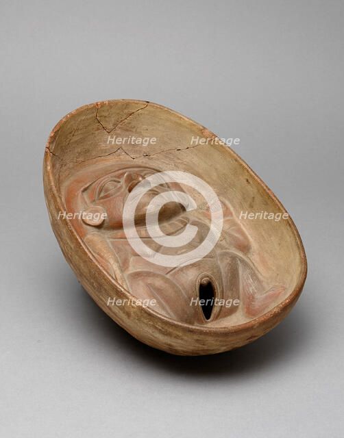 Bowl with Molded Nude Female Figure in the Interior, 100 B.C./A.D. 500. Creator: Unknown.