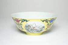 Bowl with Mountainous Landscapes, Qing dynasty (1644-1911), Daoguang reign (1821-1850). Creator: Unknown