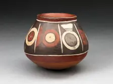 Bowl with a Horizontal Band of Circular Motifs, 180 B.C./A.D. 500. Creator: Unknown