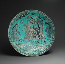 Bowl with a Majlis Scene by a Pond, Iran, dated A.H. 582/ A.D. 1186. Creator: Abu Zayd