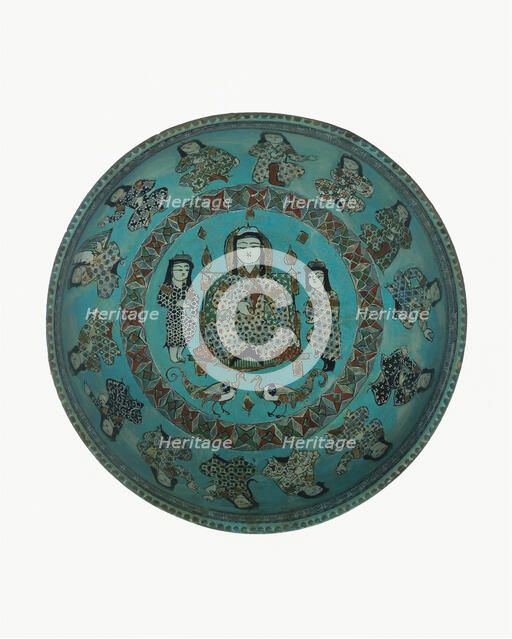 Bowl with a Ruler and Attendants, Iran, 12th-13th century. Creator: Unknown.