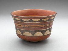 Bowl with Abstract Motif, Possibly Representing a Serpent, 180 B.C./A.D. 500. Creator: Unknown