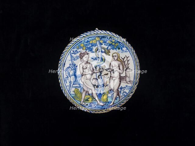 Bowl with Adam and Eve, 1596. Artist: Unknown.